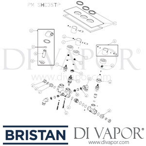 Bristan PM SHC3STP Prism Concealed 3 Control Shower Valve Landscape Spare Parts - BR DV 231